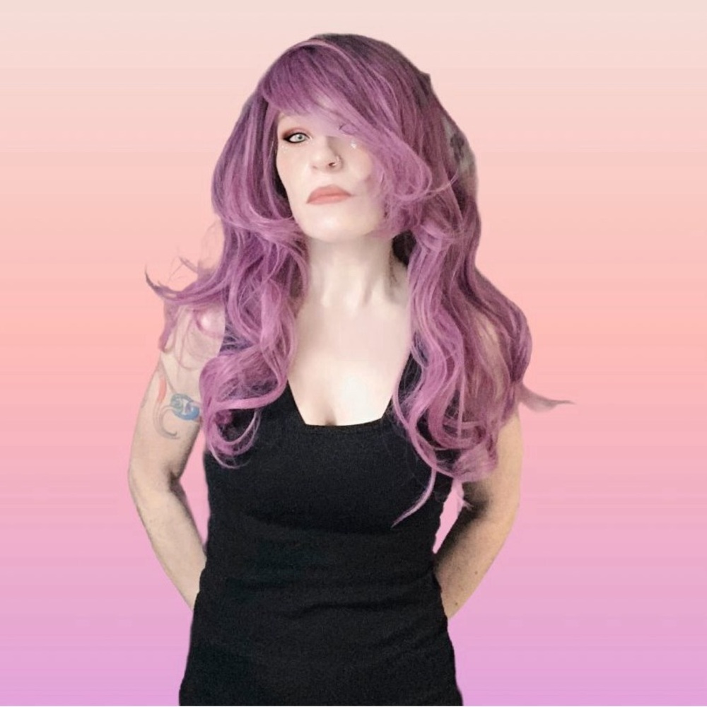 26” Muave Synthetic Wavy Dark Roots Fever Khloe Wig